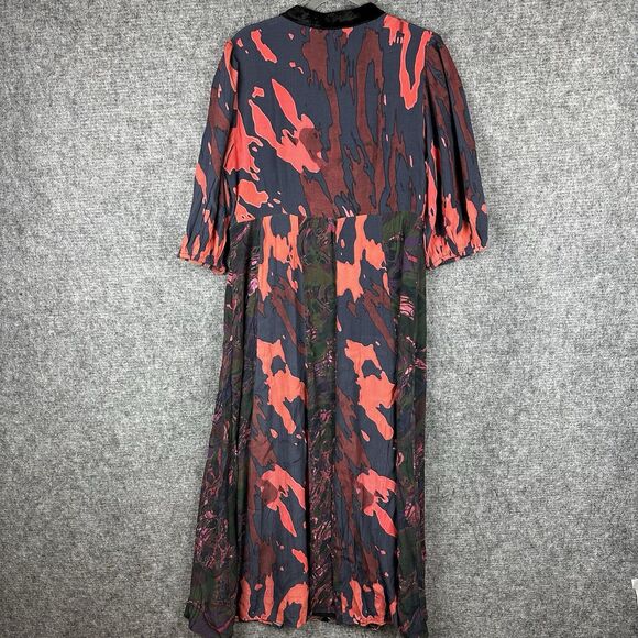 Soft Surroundings Dress Women 8 Red Black Velvet Panel BoHo Maxi Epiphany - Picture 9 of 16